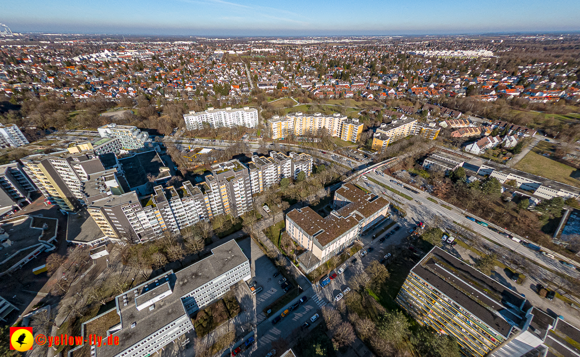 07.02.2023 - Luftbilder vom Marx-Zentrum und Umgebung in Neuperlache